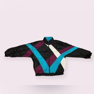 Vintage 90s Track Zip Up Jacket Kids Medium